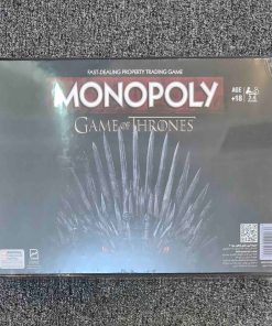 پشت جعبه بازی مونوپولی تاج و تخت شامل محتویات، قوانین و اجزای اختصاصی Game of Thrones